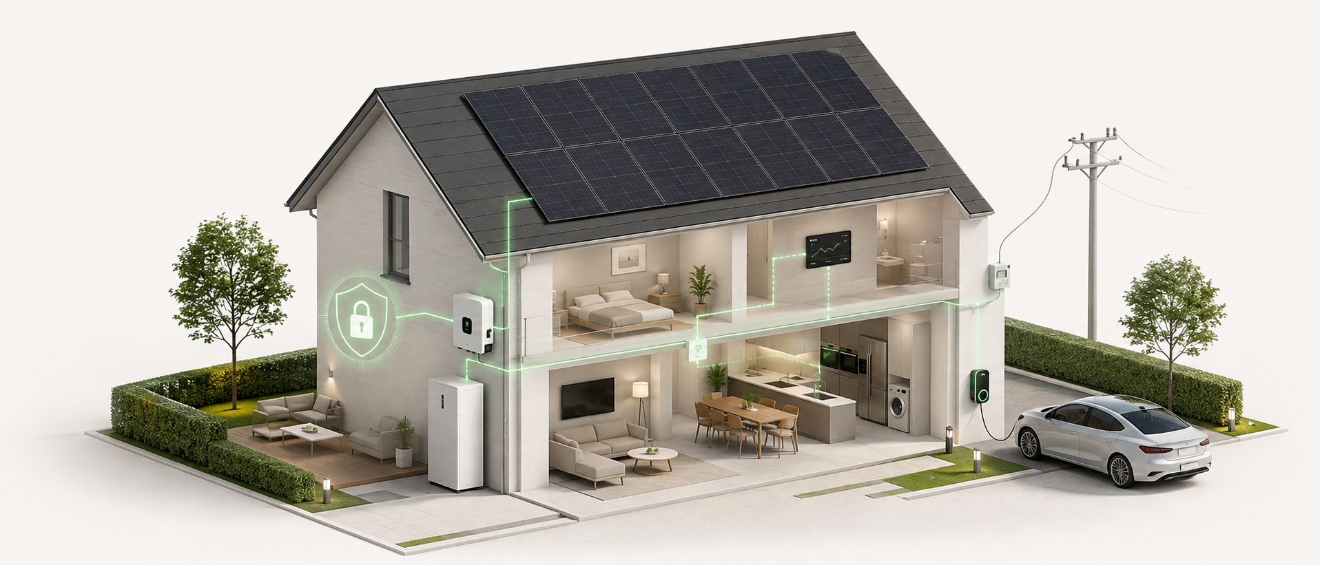 HeliosPad and HeliosLink installed in a warm European home interior